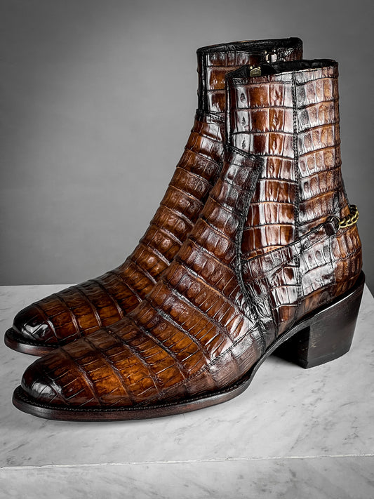 DARK BROWN CROCODILE ROMA