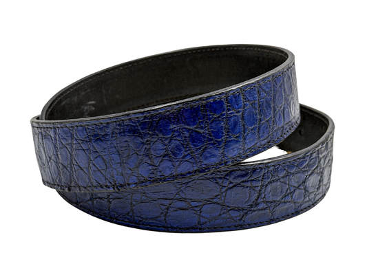 BLUE CROCODILE BELT