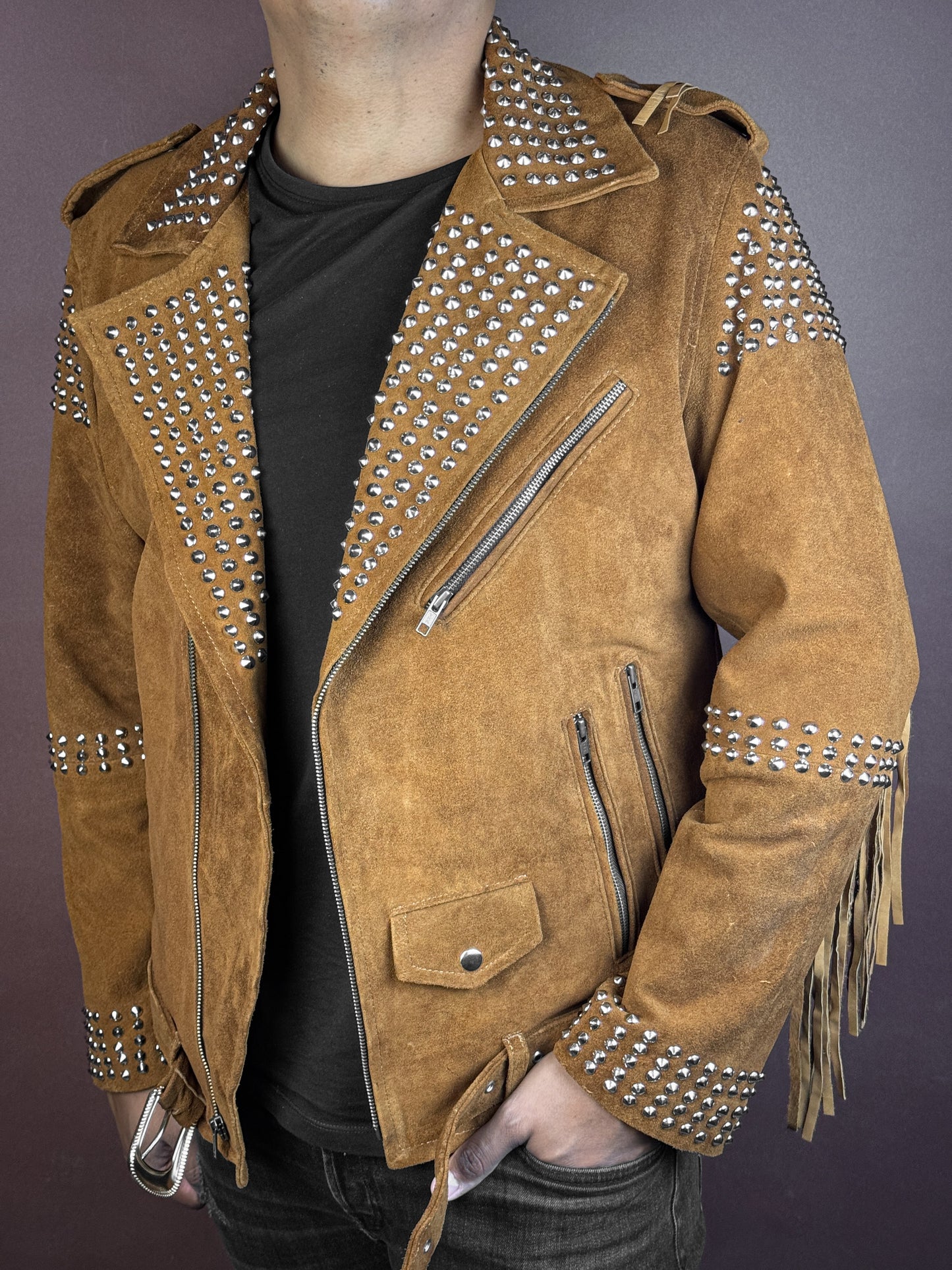 BIKER FRINGED SPIKES