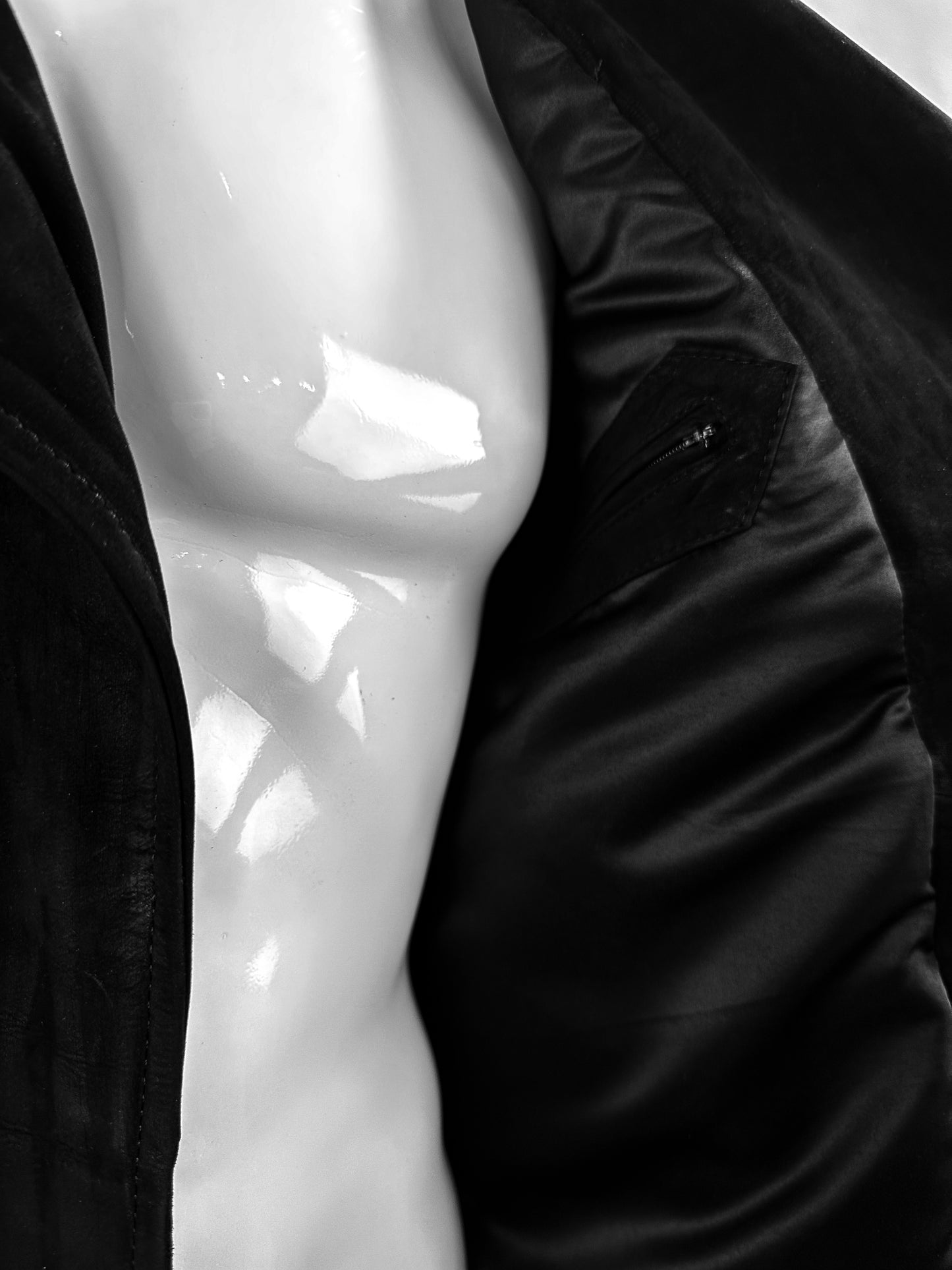 BLACK SUEDE BIKER