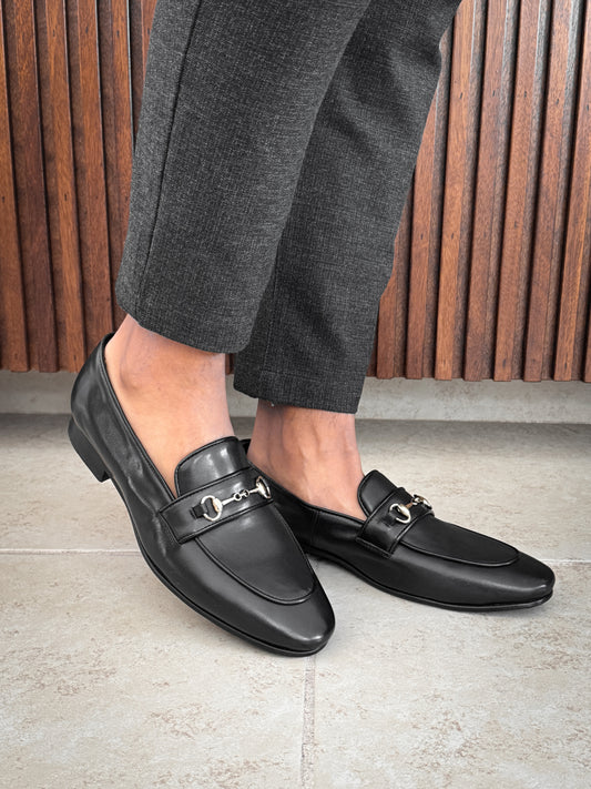 BLACK HORSEBIT LOAFER