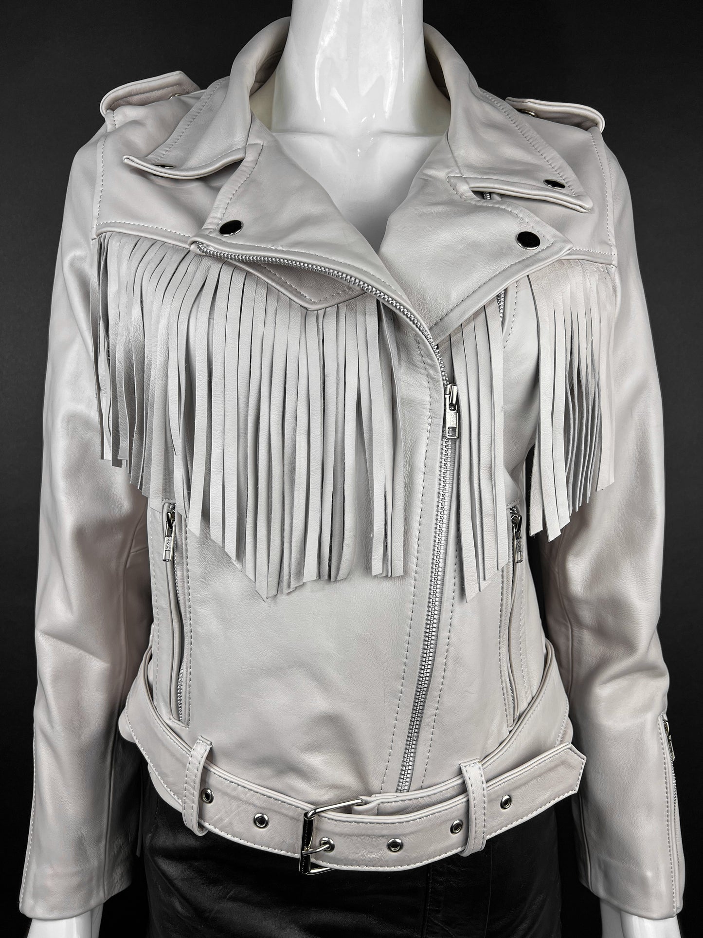 OFF WHITE FRINGED JACKET