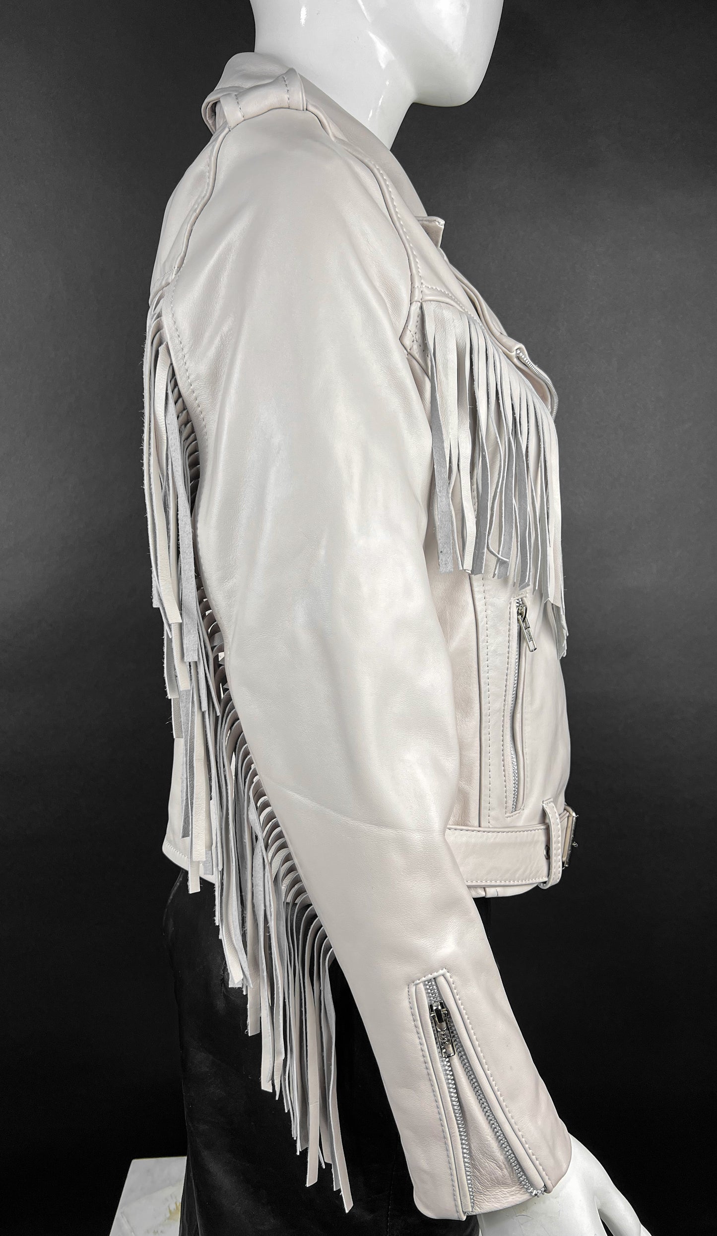 OFF WHITE FRINGED JACKET