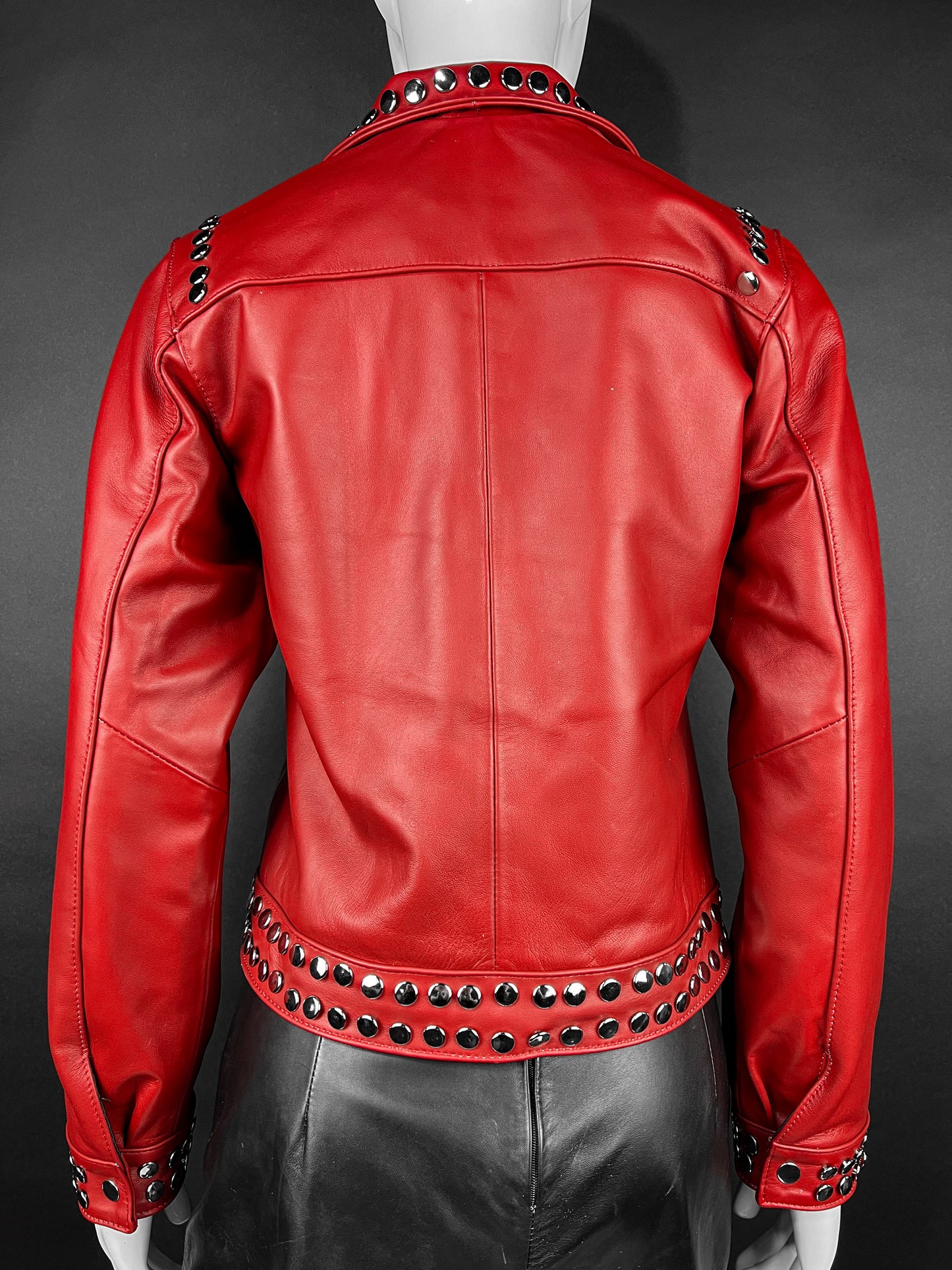 RED STUDDED JACKET