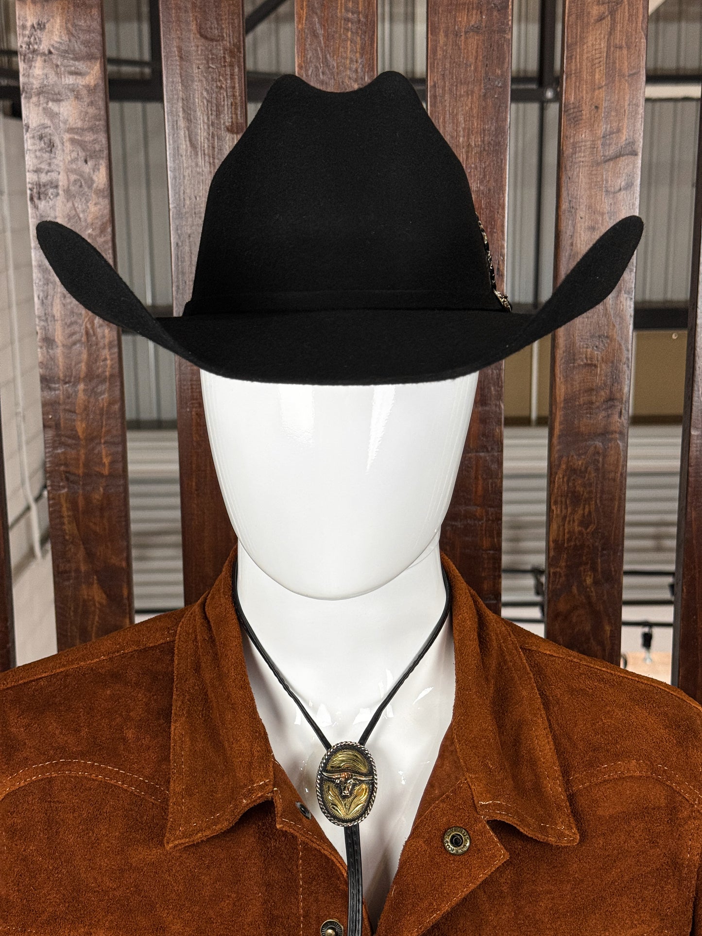 BLACK WESTERN HAT (FEATHER)