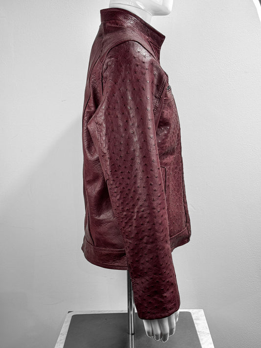 WINE OSTRICH JACKET