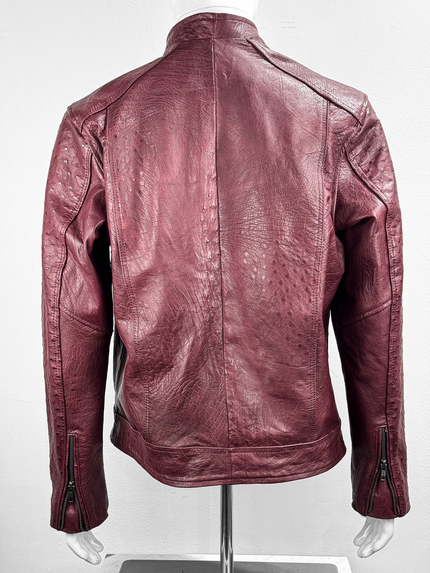 WINE OSTRICH JACKET