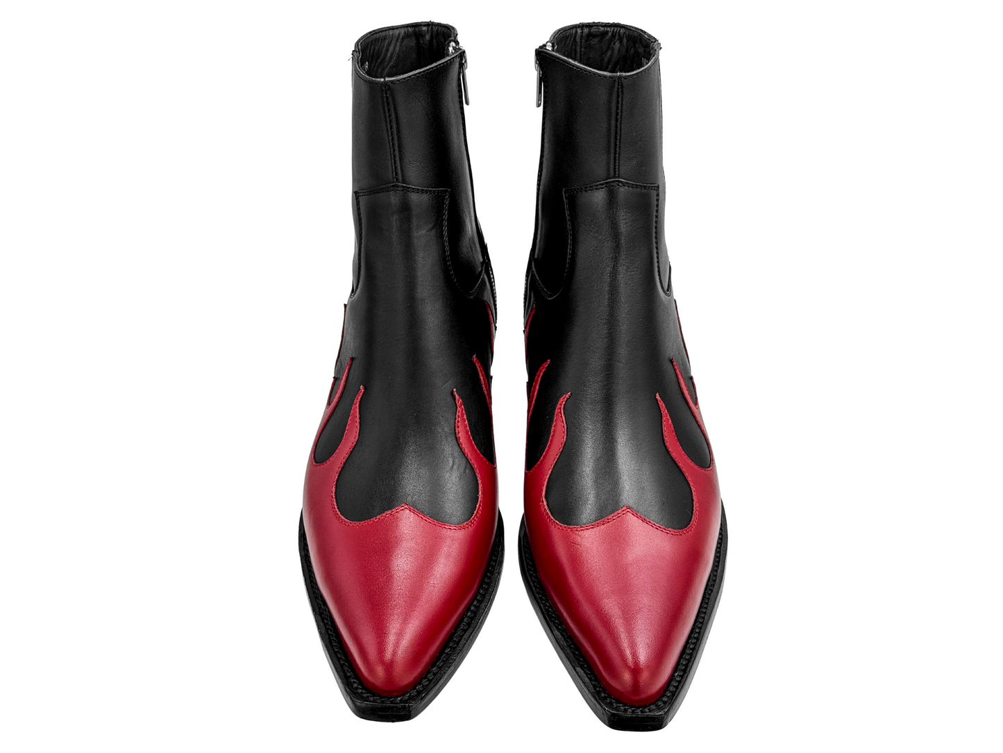 BLACK/RED FLAME BOOTS