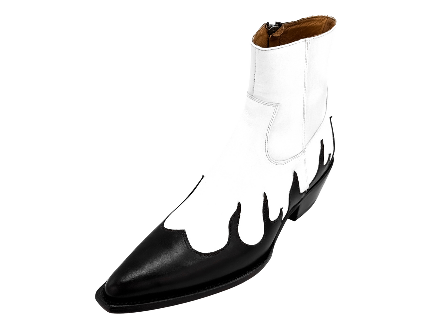 WHITE/BROWN FLAME