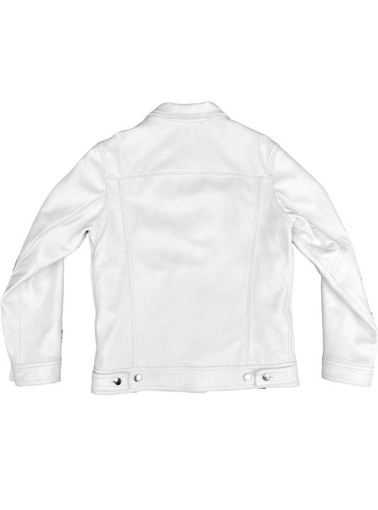 WHITE TRUCKER JACKET