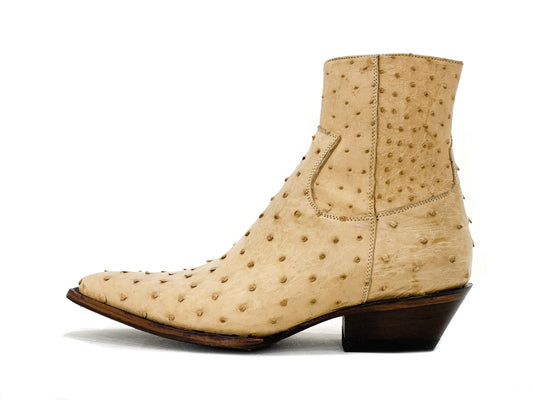 CREAM WHITE OSTRICH MUNICH