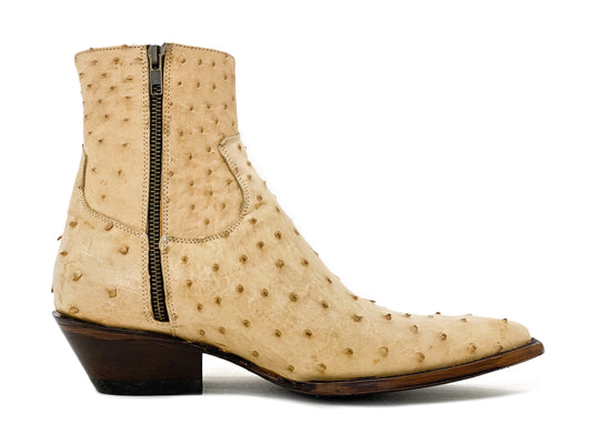 CREAM WHITE OSTRICH MUNICH