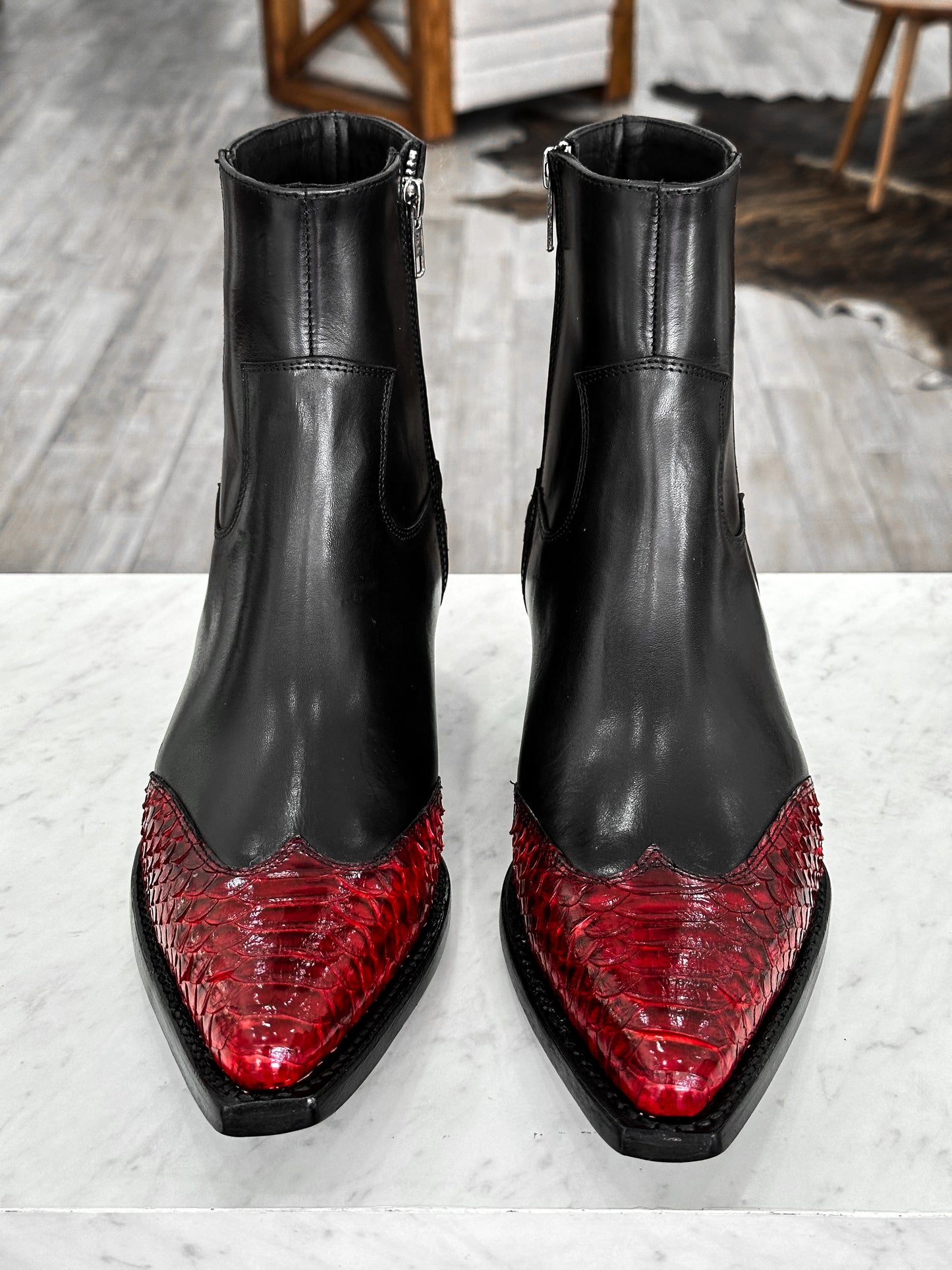 RED PYTHON AUSTIN BOOTS