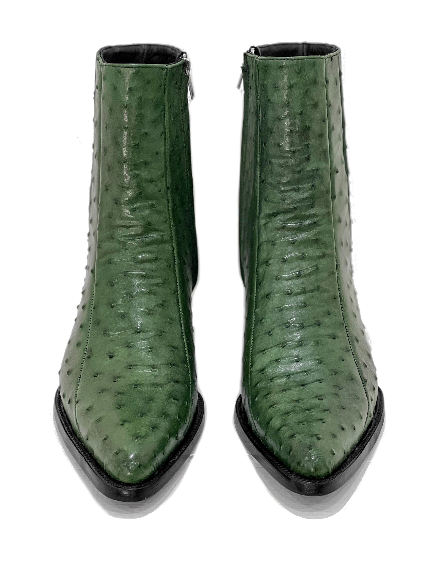 GREEN OSTRICH VARSOVIA BOOTS