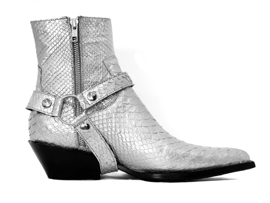 SILVER EXOTIC DENVER BOOTS