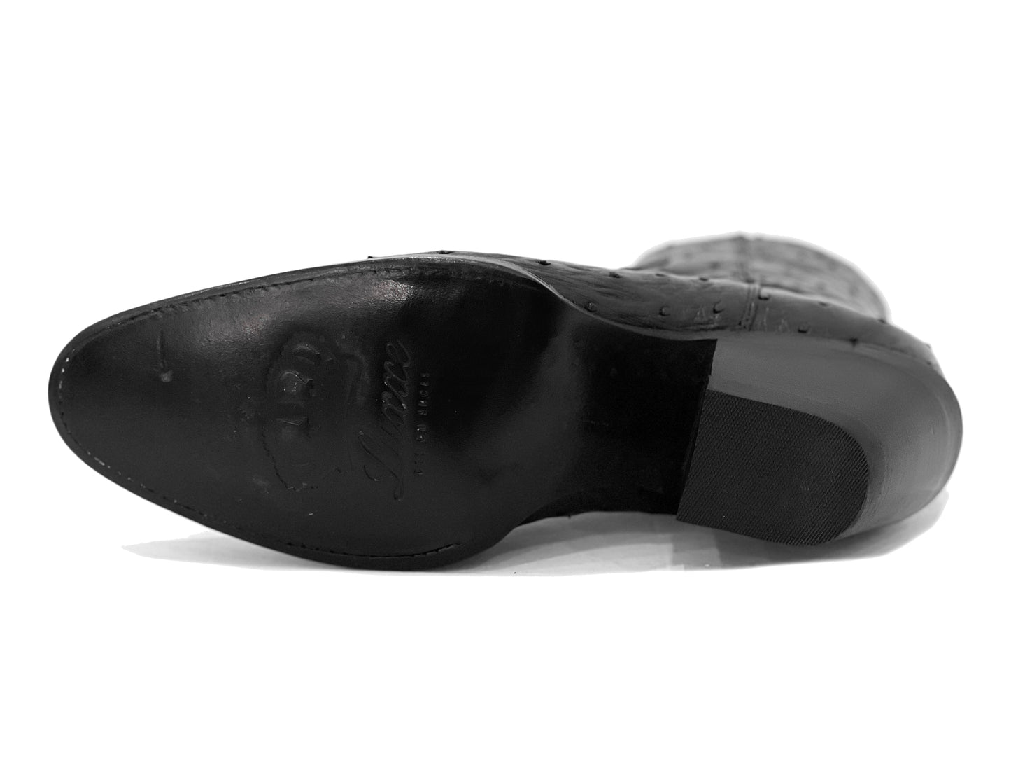 BLACK OSTRICH BOOTS