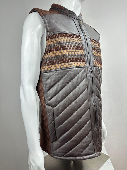 BROWN LEATHER VEST