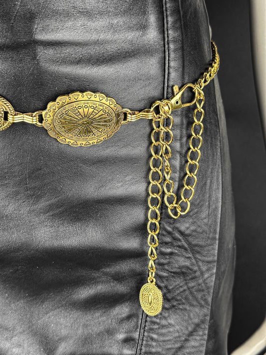 CINTURON WESTERN MUJER DORADO