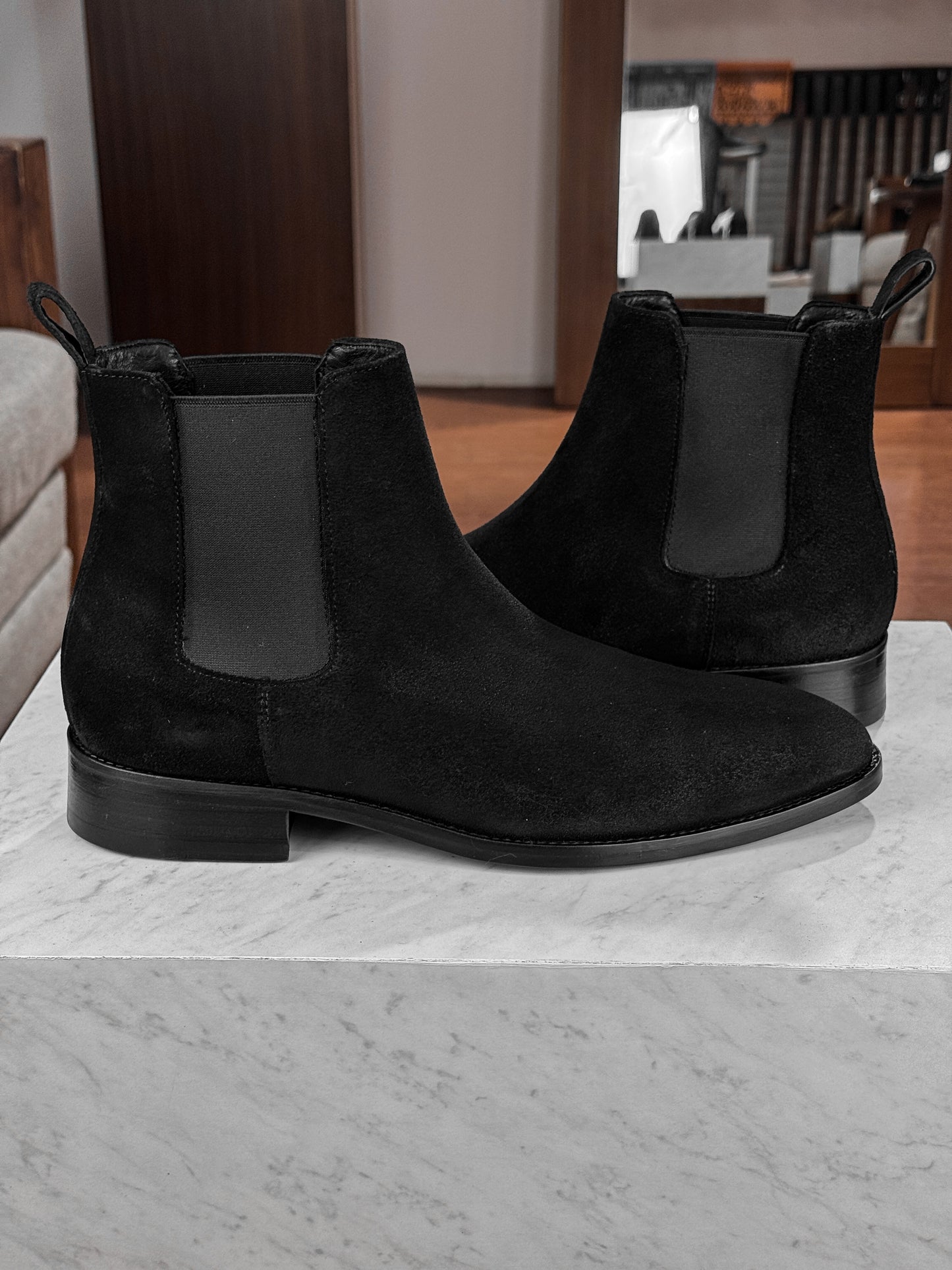 BLACK SUEDE CHELSEA