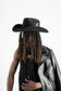BLACK WESTERN HAT (FEATHER)