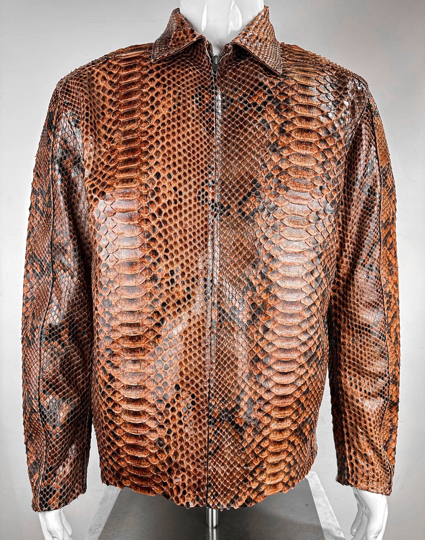 BROWN PYTHON JACKET JUMBO