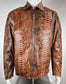 BROWN PYTHON JACKET JUMBO