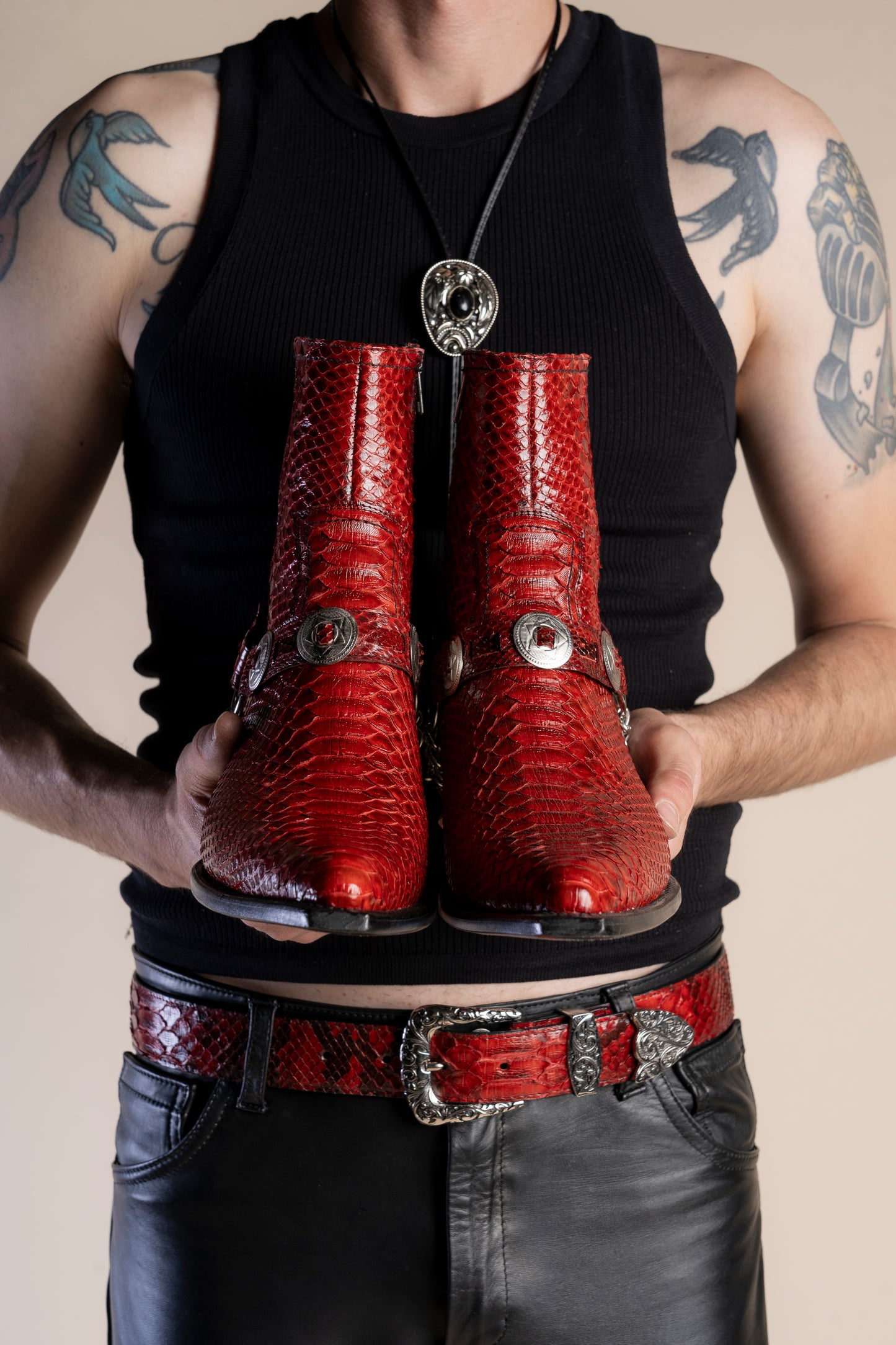 RED PYTHON BELT