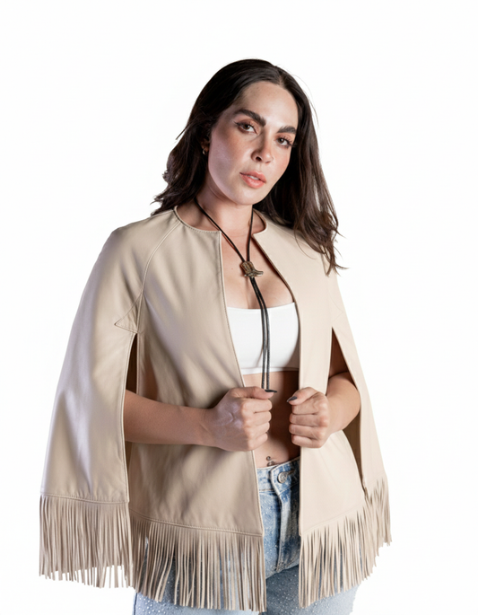 CAPE LEATHER WOMAN