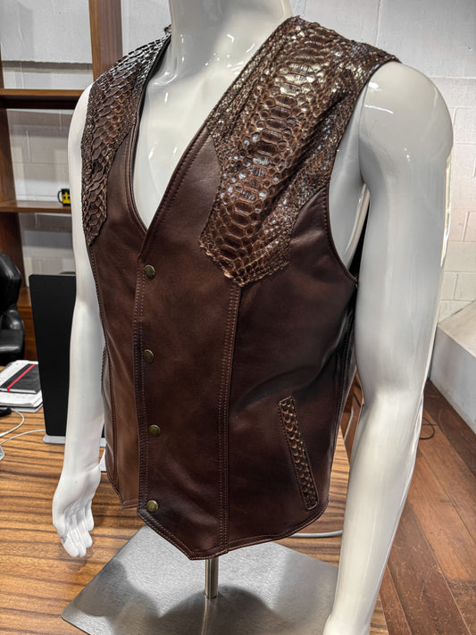 BROWN PYTHON VEST