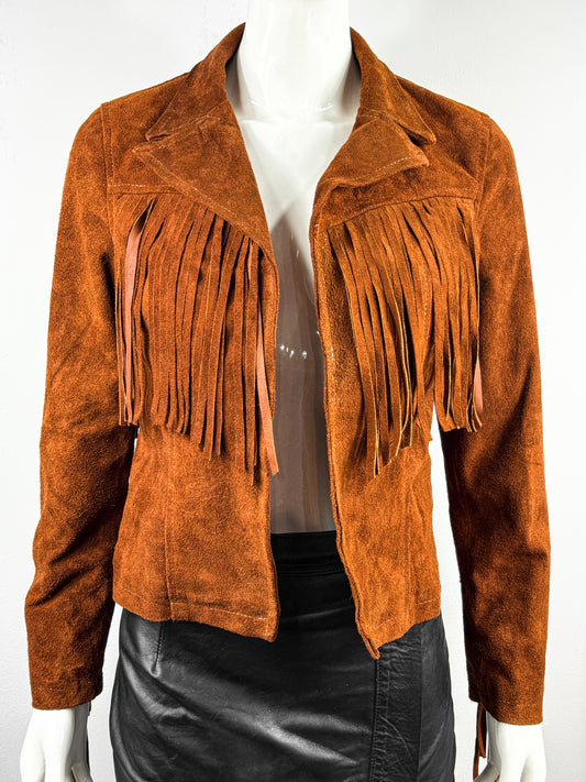 SUEDE CHESTNUT JACKET WOMAN