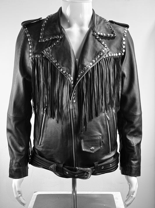 DOUBLE FRINGED STUDDED