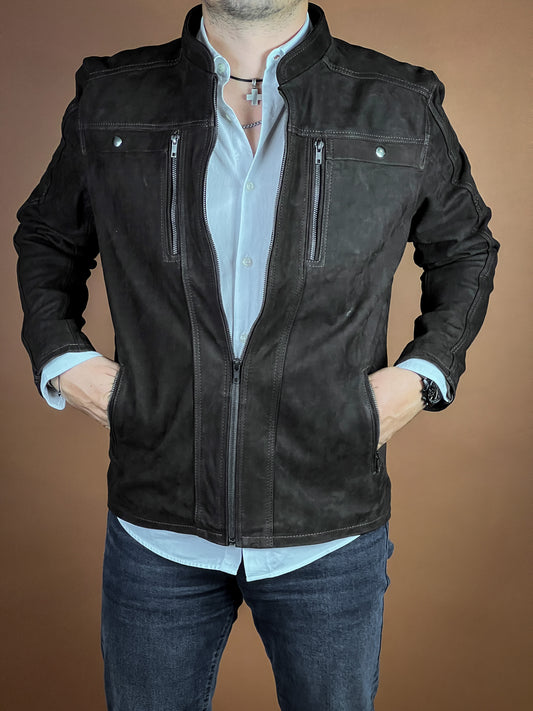 BROWN SUEDE JACKET