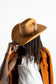 ORANGE WESTERN HAT (FEATHER)