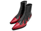BLACK/RED FLAME BOOTS